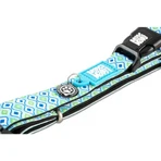 MAX & MOLLY Smart ID Retro Blue, Hundehalsband, verstellbar, Polyester, blau, Dreizackschnalle, M(34-55 x 2cm)