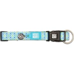 MAX & MOLLY Smart ID Retro Blue, Hundehalsband, verstellbar, Polyester, blau, Dreizackschnalle, M(34-55 x 2cm)