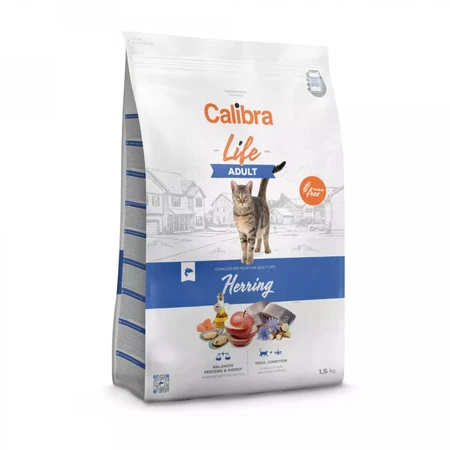 CALIBRA Life, Hering, Katzentrockenfutter, 1,5kg