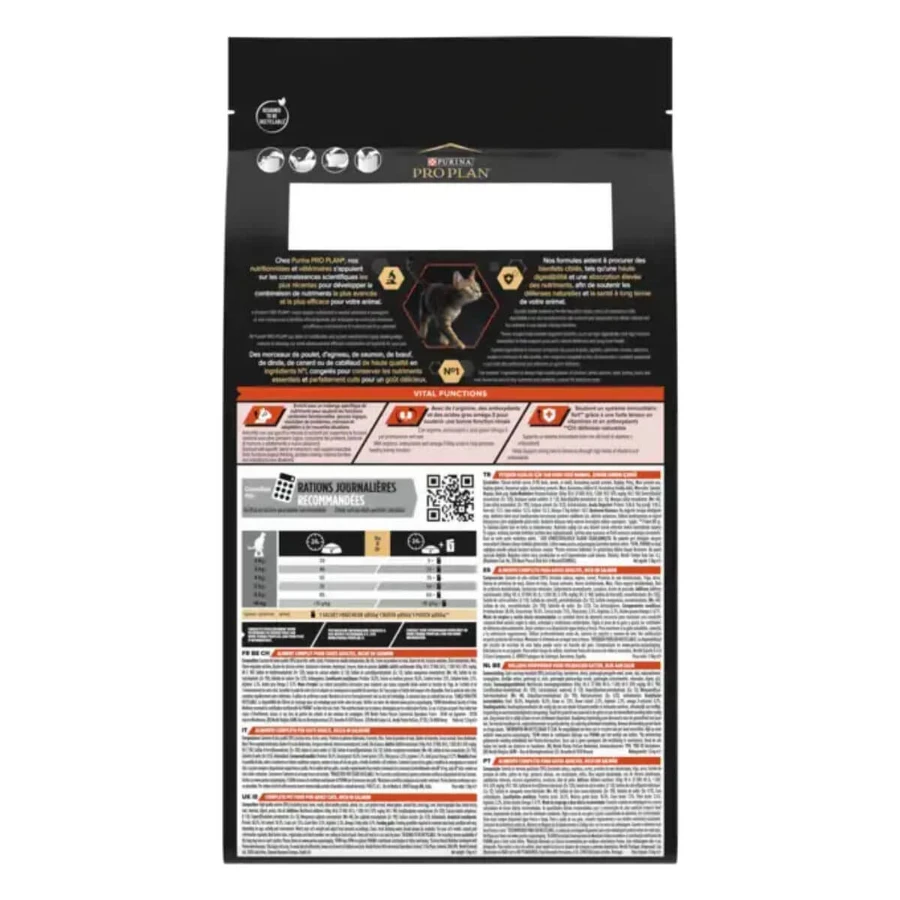 PURINA Pro Plan Vitalfunktionen Adult 1+, Lachs, Katzentrockenfutter, 1,5kg