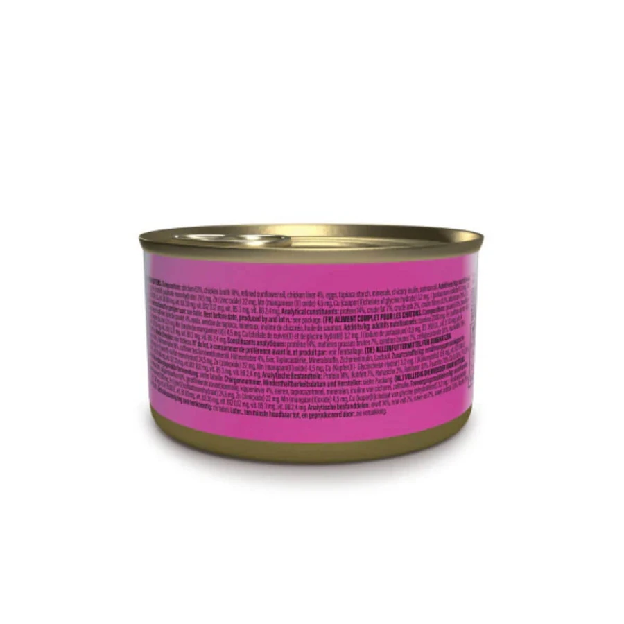 SCHESIR Baby Filets, Kip en Lever, graanvrij natvoer in blik voor jonge katten, (in soep), 70g