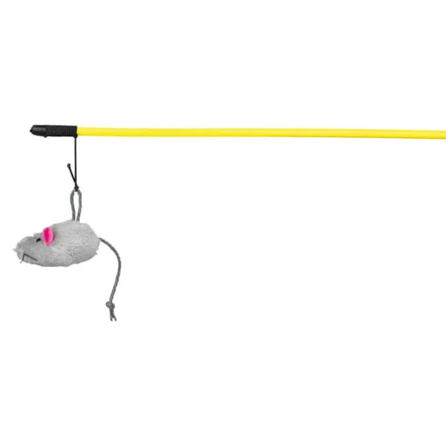 Trixie, souris canne à pêche, jouet, chats, peluche, multicolore, 100cm