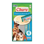 INABA Churu Dog, Chicken with Cheese, grain-free liquid dog treats, creamy topping, 14g x 4