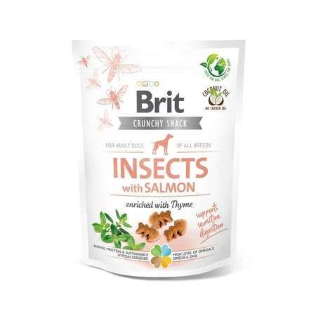 BRIT Care Crunchy Cracker, Insects and Salmon with Thyme, grain-free dog treats, 200g