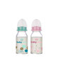 Decorated glass bottle, 0-24 months, 120 ml, BabyNova
