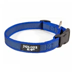 JULIUS-K9 Color & Gray, adjustable collar with handle dogs, nylon, 25mm x 39-45cm, blue