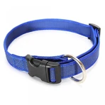 JULIUS-K9 Color & Gray, adjustable collar with handle dogs, nylon, 25mm x 39-45cm, blue