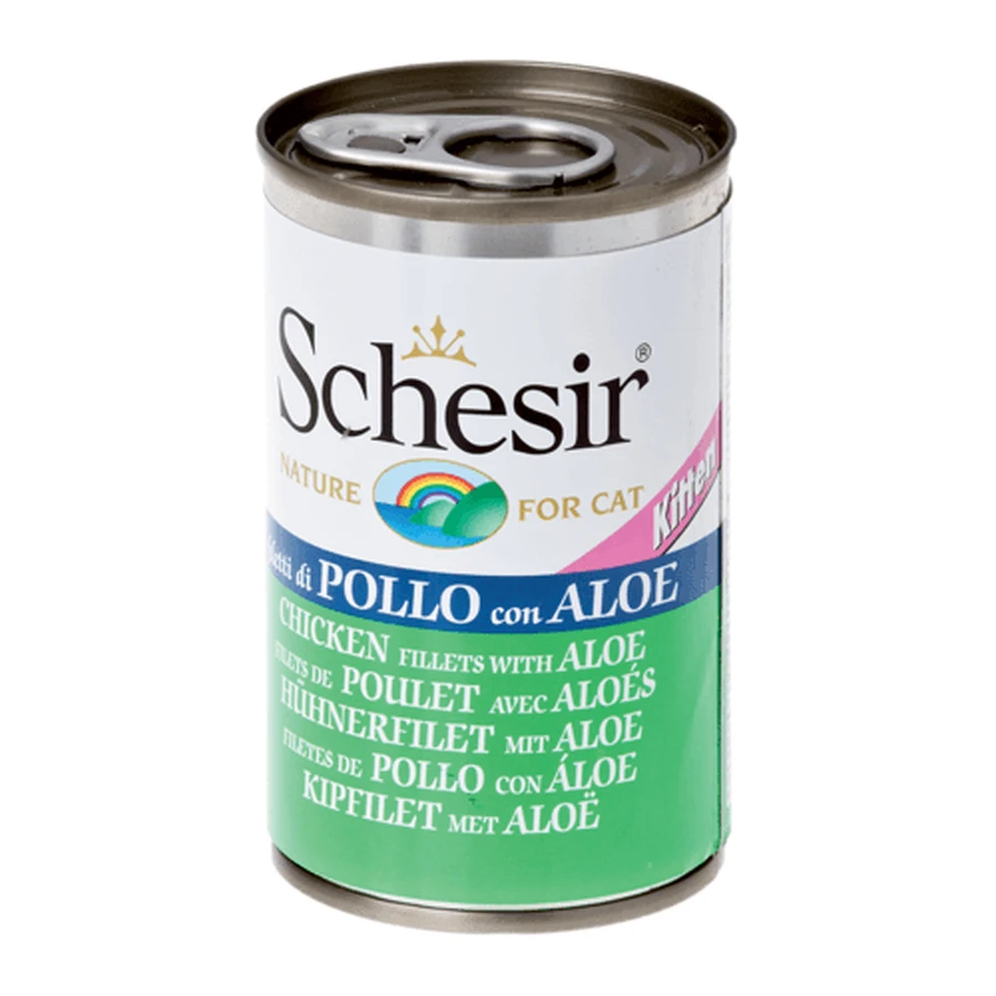 Nat Kattenvoer Schesir Cat Kitten Kipfilet en Aloë 140 g