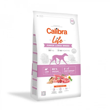 CALIBRA Life Junior Large Breed, L-XL, Lam, droogvoer voor jonge honden, 2.5kg