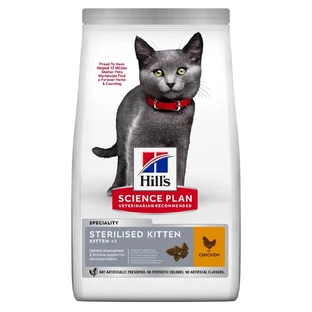 HILL'S Science Plan Kitten Sterilized, Huhn, Trockenfutter für sterilisierte Jungkatzen, 1,5kg