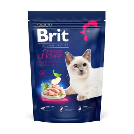 BRIT Premium by Nature Gesteriliseerd, Kip, droogvoer voor katten, 800g