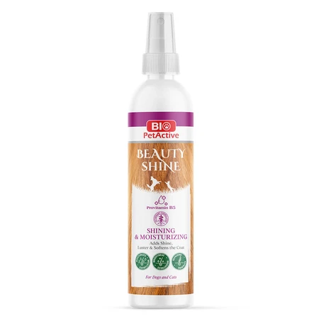 BIO PETACTIVE Beauty Shine Shining & Moisturizing, XS-XL, hondenontwarrende spray, vachtontwarrend, hydraterend, fles, 100ml