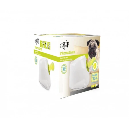 ALL FOR PAWS Mini Ball Launcher, jouet interactif pour chiens, S-L, smart, activités physiques, blanc et vert, 21 x 26 x 27 cm