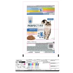 PERFECT FIT Gato Interior 1+, Pollo, Salmón, comida húmeda en bolsitas, (en salsa), multipack, 85g x 4pcs