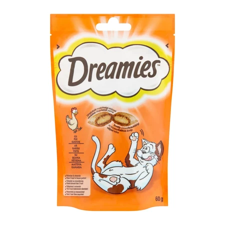 DREAMIES, Poulet, sachet de récompense pour chat, 60g