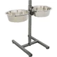 TRIXIE, Set Hundenäpfe + 2 Näpfe, verstellbare Höhe, Metall, L-XL(2.8l, ⌀24cm)