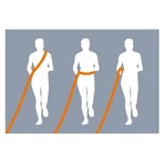 Jogging kussensling 133 - 180 Cm x 20 Mm, Groen-Zwart