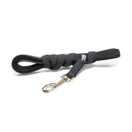 JULIUS-K9 Color & Gray, guinzaglio antiscivolo con maniglia per cani, 30 kg, tessuto, nastro, 14 mm x 3 m, nero