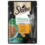 SHEBA Nature's Collection, Pavo y Verduras, sobre de comida húmeda para gatos, sin cereales, (en aspic), 85g