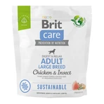 BRIT Care Sustainable Adult Large Breed, L-XL, Kip en Insecten, droogvoer voor honden, spijsverteringsstelsel, 1kg