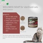 NATURES PROTECTION Lifestyle Sterilized Soep, Zalm, natvoer in blik voor gesteriliseerde katten, (topping), 140g, 140g