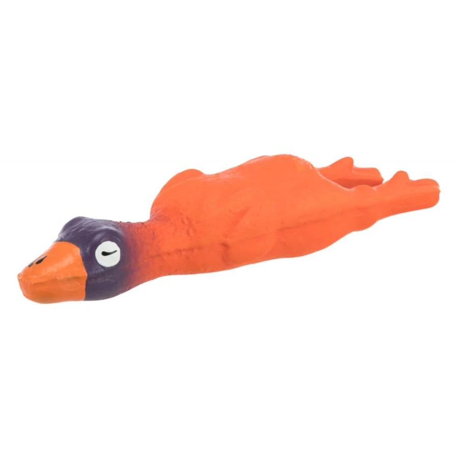 Trixie, pato de juguete para perros, con sonido, látex, 14cm, multicolor