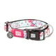 MAX &amp; MOLLY Smart ID Cherry Bloom, collar para perro, ajustable, poliéster, azul y rosa, hebilla tridente, XS(22-35 x 1cm)