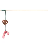 Bastón de caramelo navideño TRIXIE, juguete para gatos con sonido, de madera, multicolor, 48cm, 1 pz, 1pz