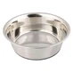 TRIXIE Acier inoxydable, gamelle pour chien, ronde, antidérapante, acier inoxydable, argent, S-M(1l, ⌀17cm)