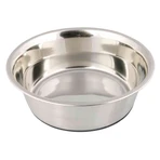 TRIXIE Acier inoxydable, gamelle pour chien, ronde, antidérapante, acier inoxydable, argent, S-M(1l, ⌀17cm)