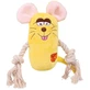 Trixie, pluche knuffel met touwtje, honden, met geluid, pluche, 13cm, veelkleurig