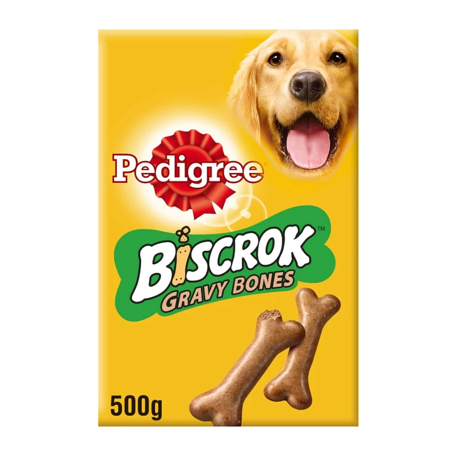 PEDIGREE Biscrok Gravy Bones, friandises pour chiens, biscuits, 400g