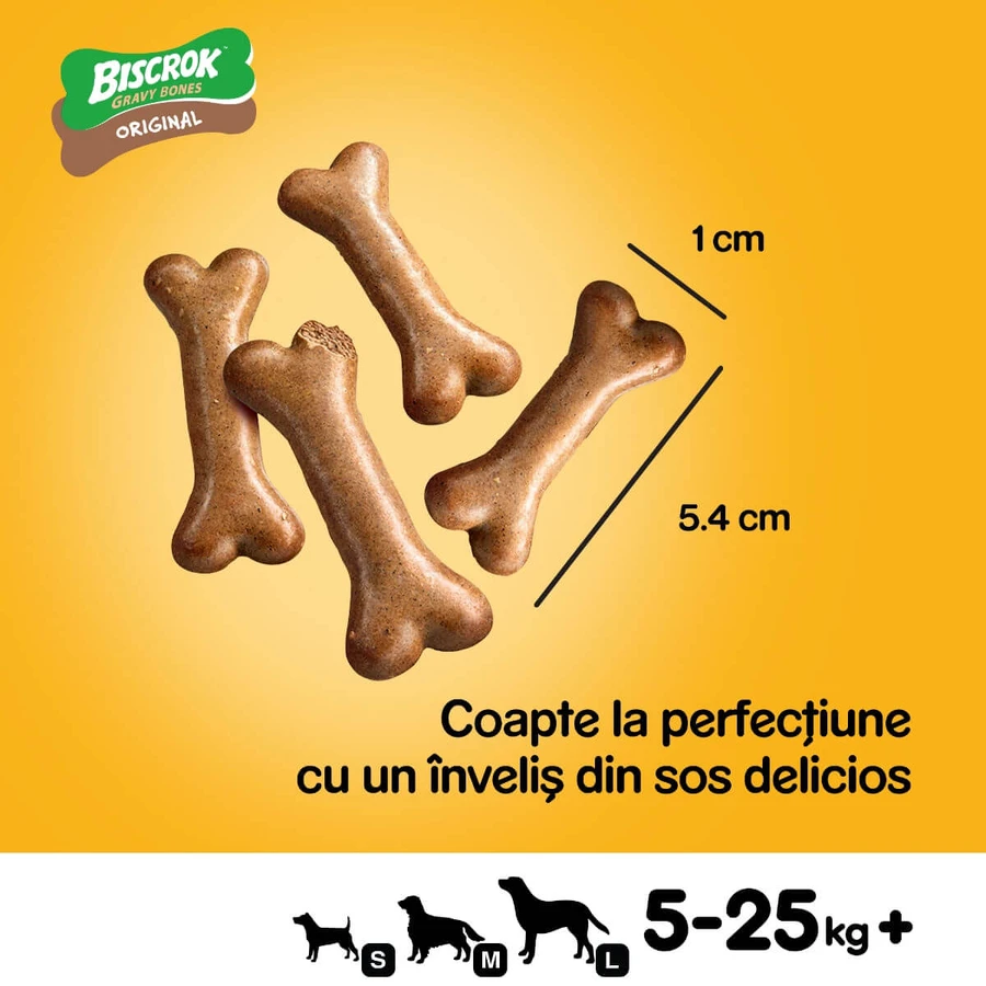 PEDIGREE Biscrok Gravy Bones, friandises pour chiens, biscuits, 400g