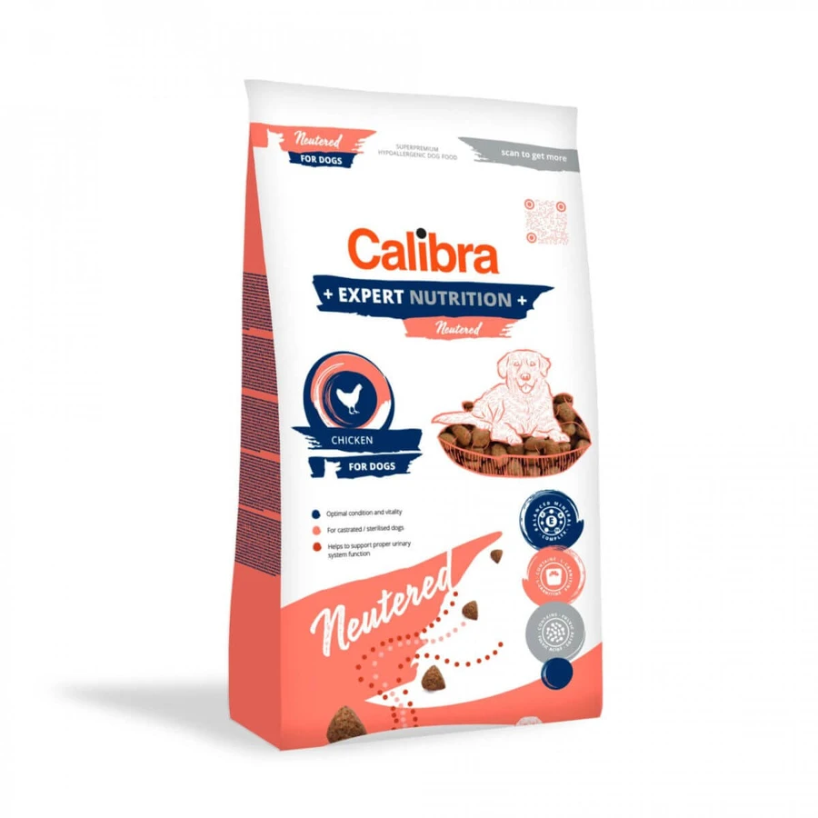 CALIBRA Expert Nutrition Neutered, XS-XL, Kip, droogvoer voor gecastreerde honden, 2kg