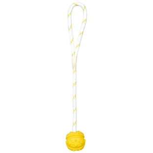 TRIXIE, drijvende bal speelgoed met touw, honden, rubber, 4.5 x 35cm, veelkleurig