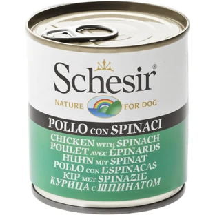 Schesir Hond Adult Kip en Spinazie, 285 g