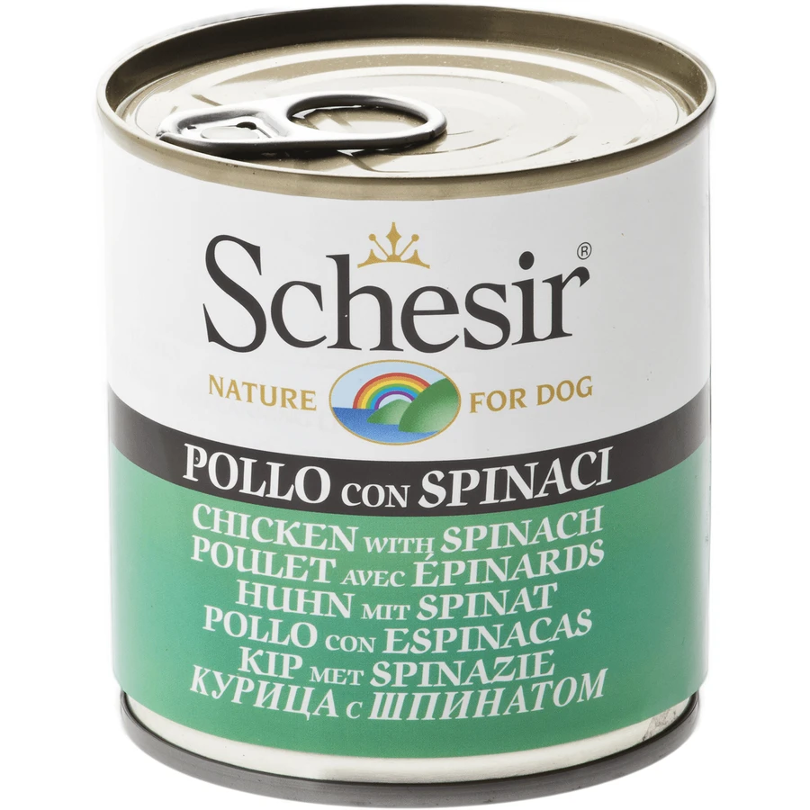 Schesir Hond Adult Kip en Spinazie, 285 g