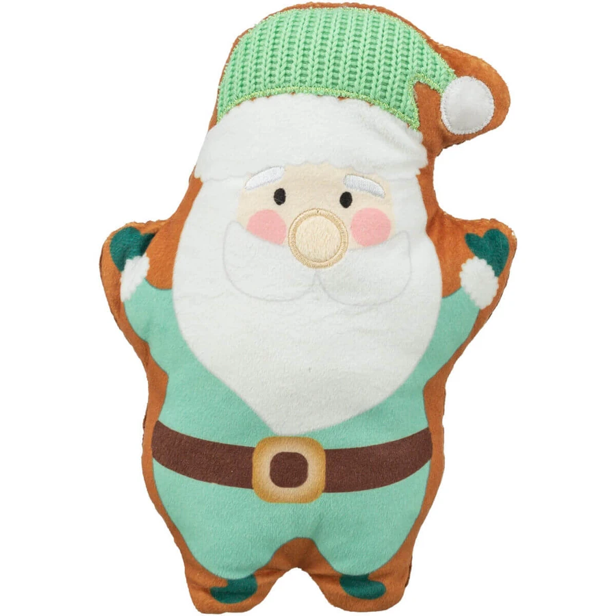 TRIXIE Weihnachtsmann, Plüschtier Hunde XS-XL, Plüsch, grün und weiß, 22cm