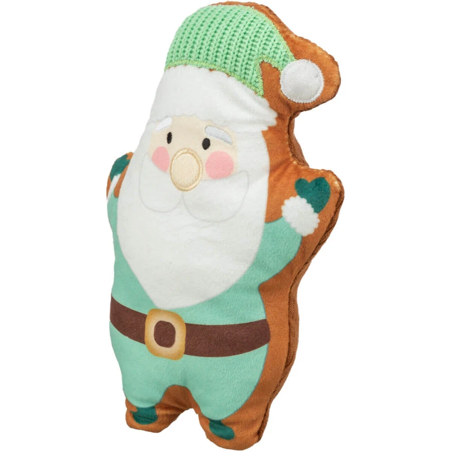TRIXIE Weihnachtsmann, Plüschtier Hunde XS-XL, Plüsch, grün und weiß, 22cm