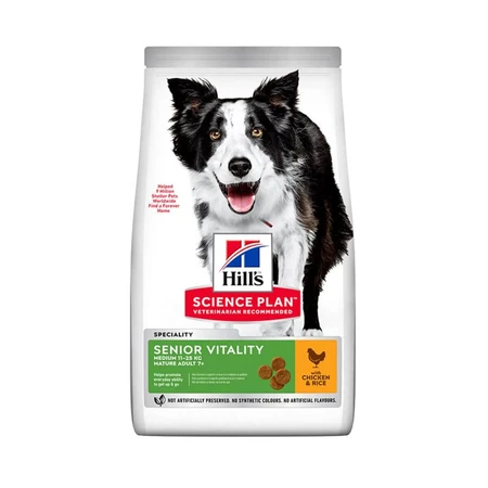 HILL'S SCIENCE PLAN Senior Vitality 7+, M, Pollo, pienso para perros senior, 2,5kg