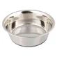 TRIXIE Roestvrij Staal, hondenbak, rond, anti-slip, roestvrij staal, zilver, M-L(1.7l, ⌀21cm)