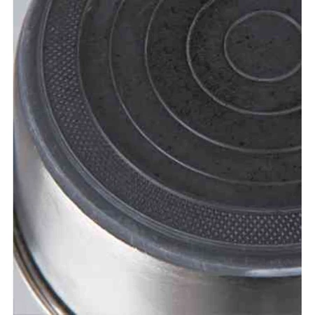 TRIXIE Roestvrij Staal, hondenbak, rond, anti-slip, roestvrij staal, zilver, M-L(1.7l, ⌀21cm)