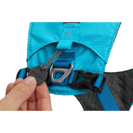RUFFWEAR Hi & Light Blue Atoll Blue, szelki uprzęży, regulowane, odblaskowe, niebieskie, L-XL (81-107cm): ceny i cechy