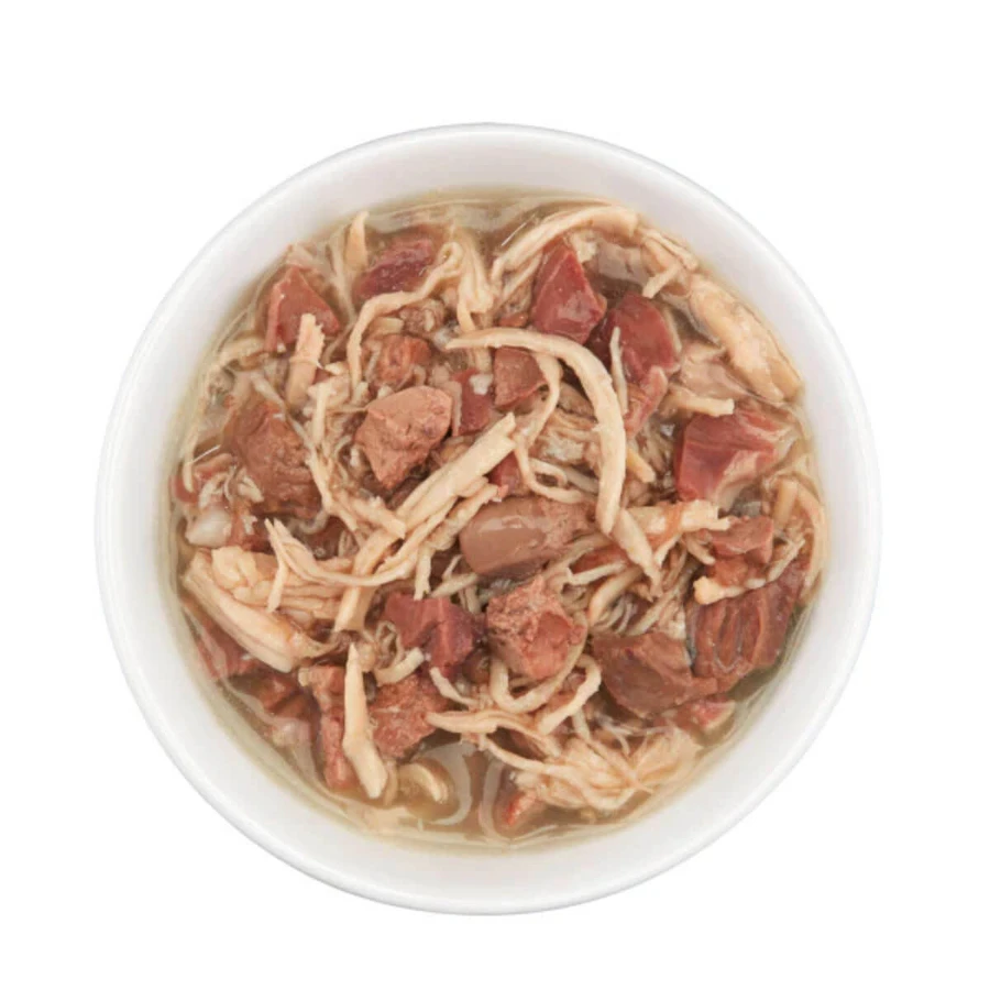 SCHESIR After Dark, Chicken and Beef, nourriture humide en conserve sans céréales pour chats, (en soupe), 80g