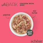 SCHESIR After Dark, Chicken and Beef, nourriture humide en conserve sans céréales pour chats, (en soupe), 80g