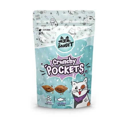 MR BANDIT Crunchy Pockets, Atún, bolsa de recompensa para gatos, 40g