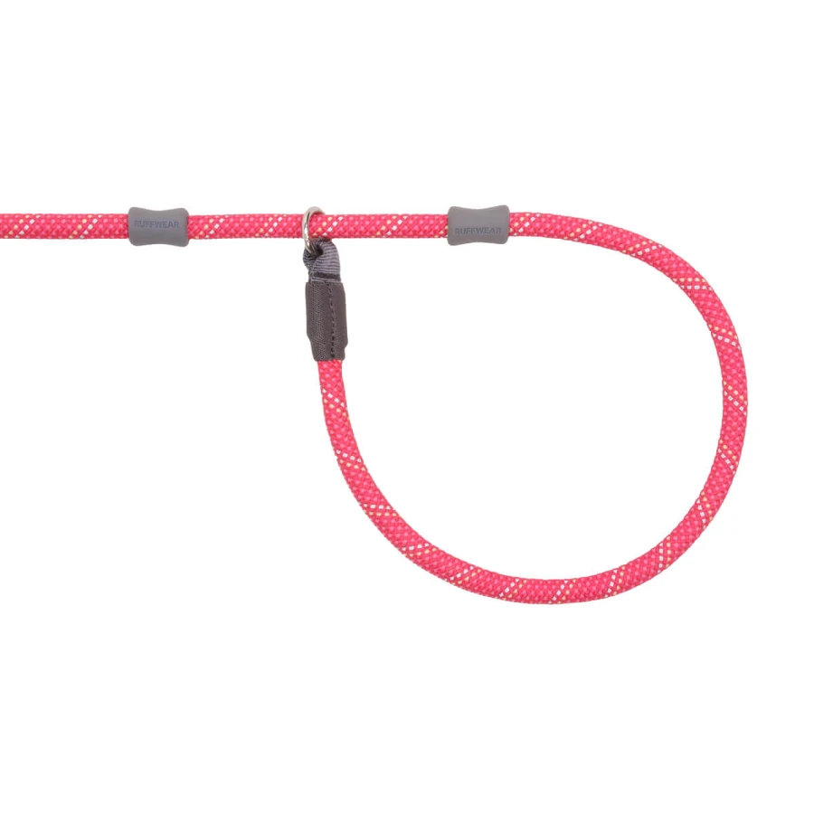 RUFFWEAR Just-a-Cinch Just-a-Cinch Fireweed Pink, guinzaglio con linea di scorrimento con limitatore per cani, riflettente, rosa, XS-XL(1,5m x 1,1cm)