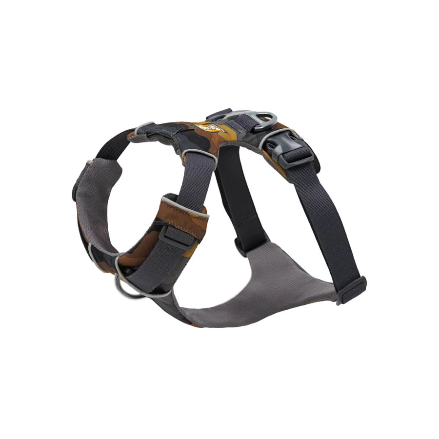RUFFWEAR Front Rage Moonlight Mountains Moonlight Mountains, podwójne szelki (na klatkę piersiową i plecy) do tresury psów, regulowane, odblaskowe, brązowo-szare, L-XL (81-107cm): ceny i cechy