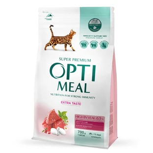 OPTIMEAL, Boeuf, croquettes pour chat, 700g