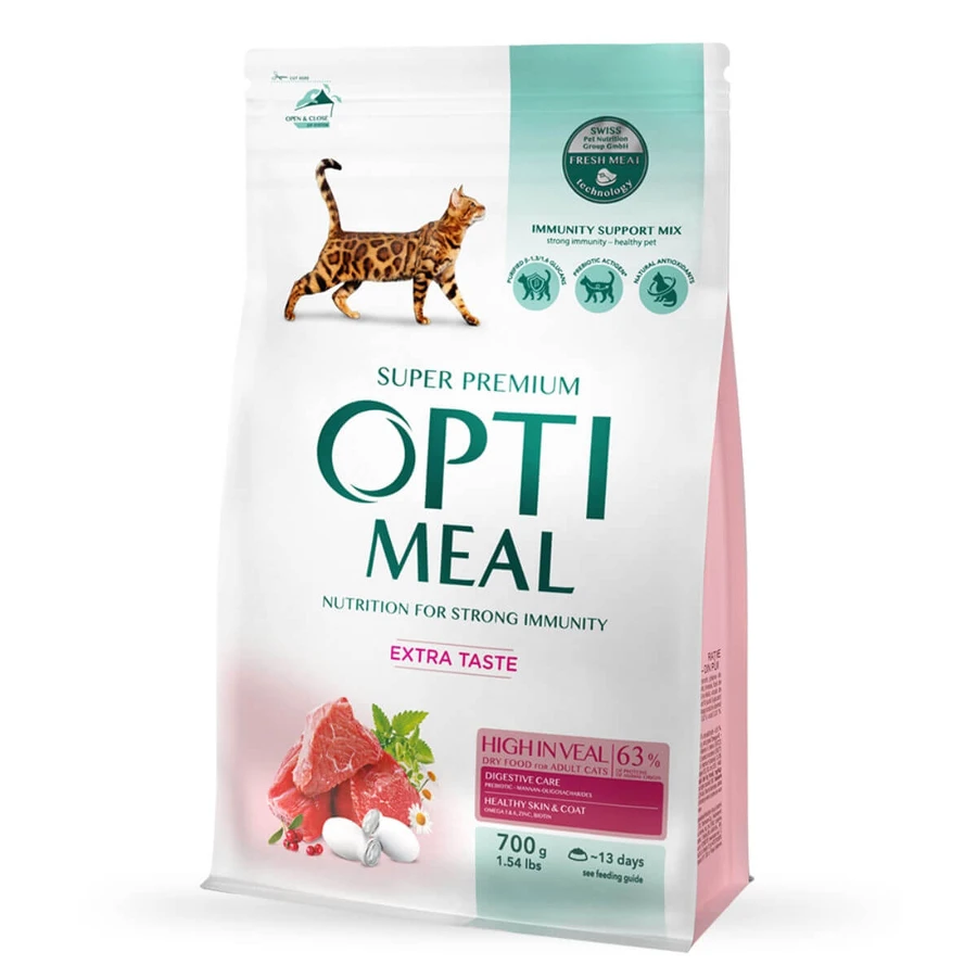 OPTIMEAL, Boeuf, croquettes pour chat, 700g